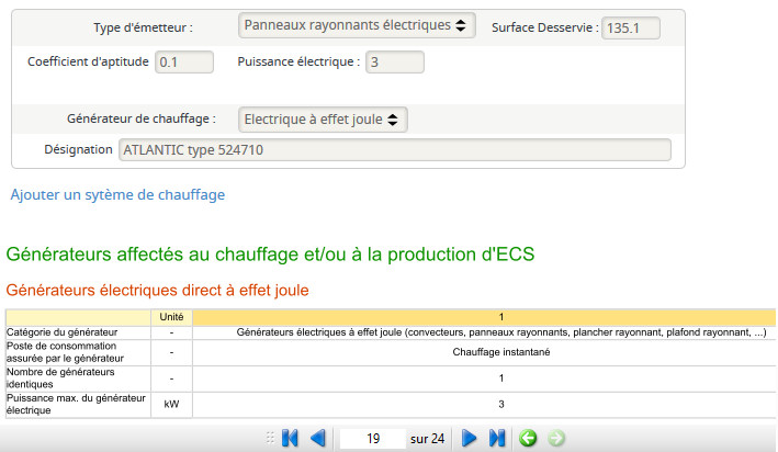 le RSET indique bien le chauffage Ã©lectrique.